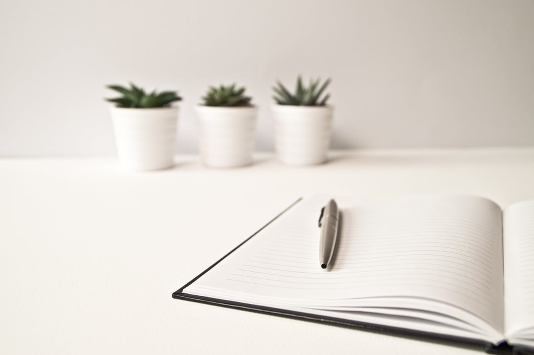 Desk with Notebook